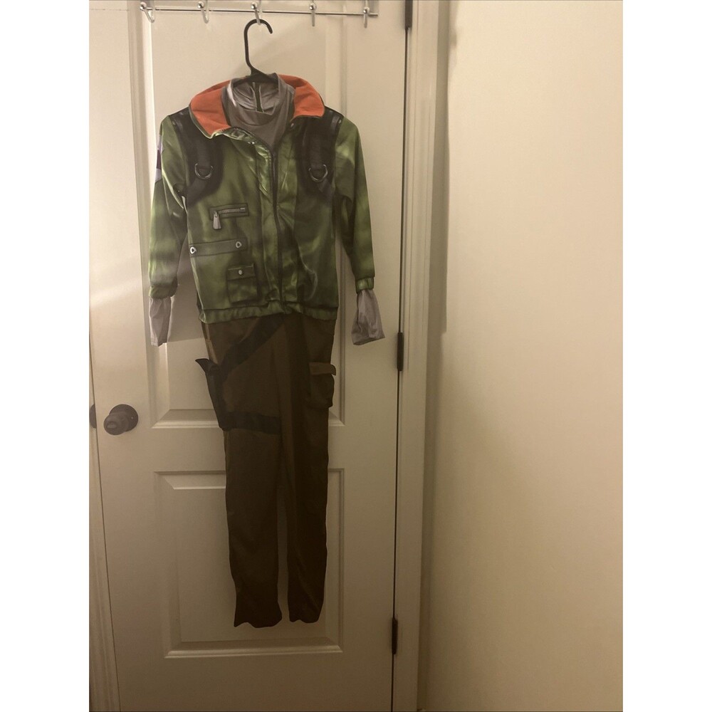 Fortnite Youth Kid 1-Piece Halloween Costume Jumpsuit Size L 10-12 Multi-Color